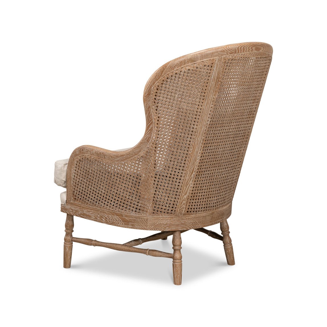 White Wash French Oak Armchair - English Georgian America