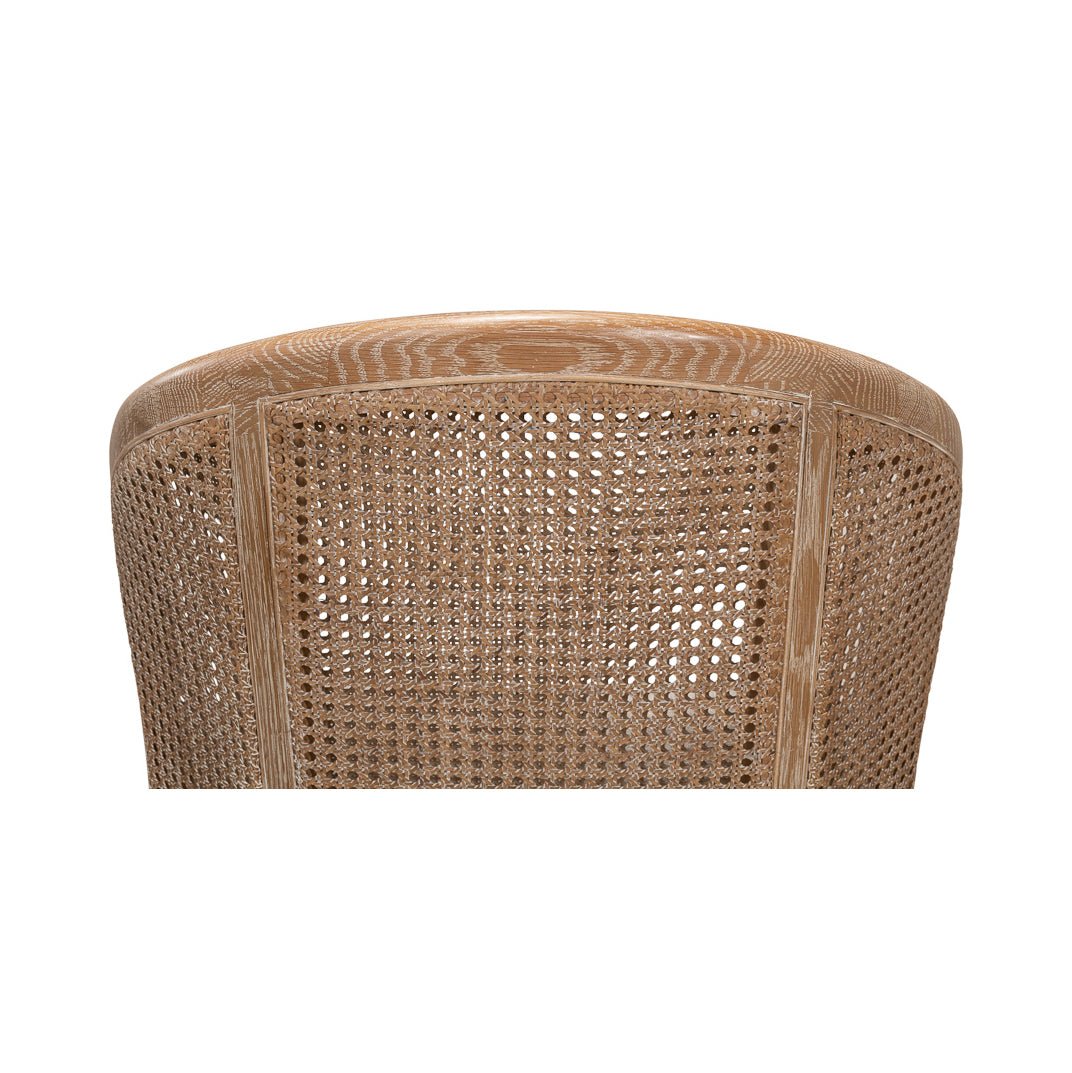 White Wash French Oak Armchair - English Georgian America