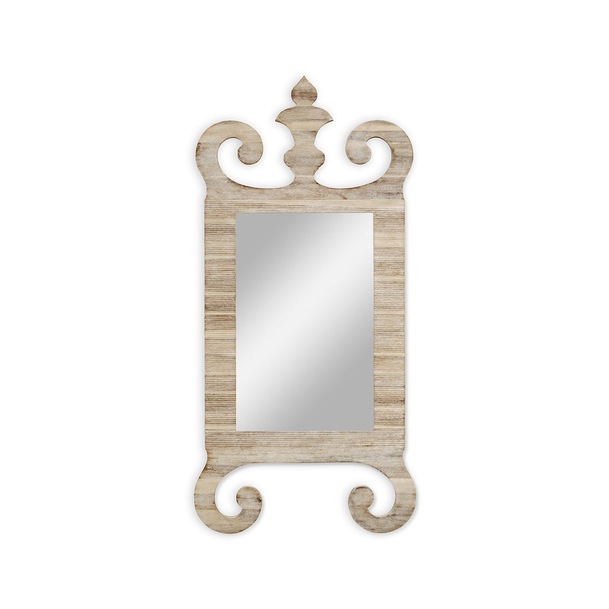 Whitewash Classic Scroll Mirror - English Georgian America