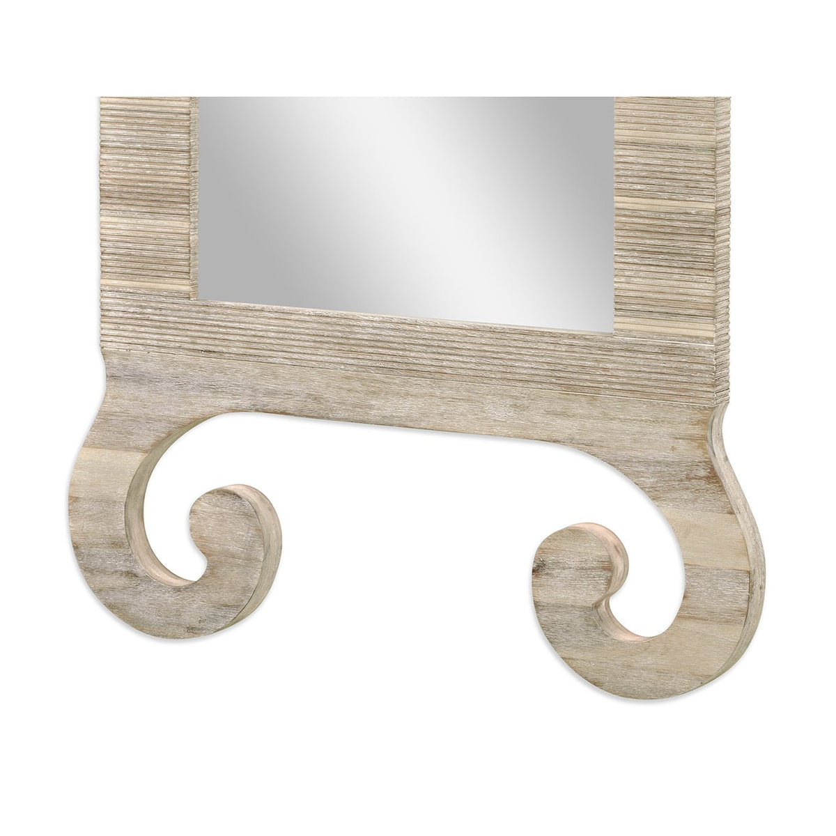 Whitewash Classic Scroll Mirror - English Georgian America
