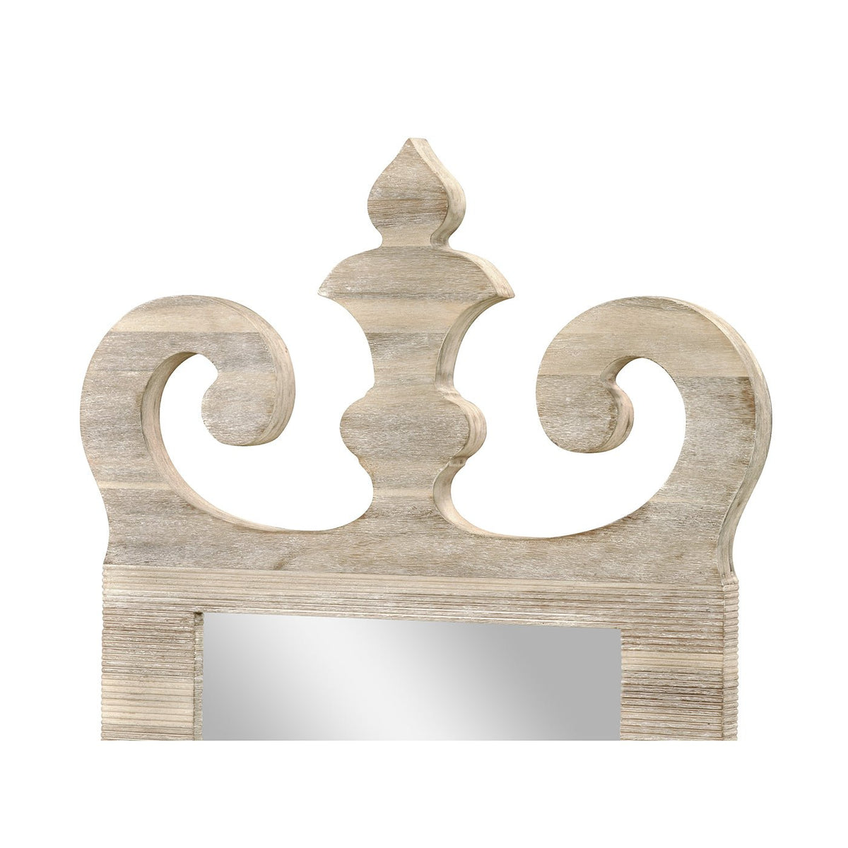 Whitewash Classic Scroll Mirror - English Georgian America