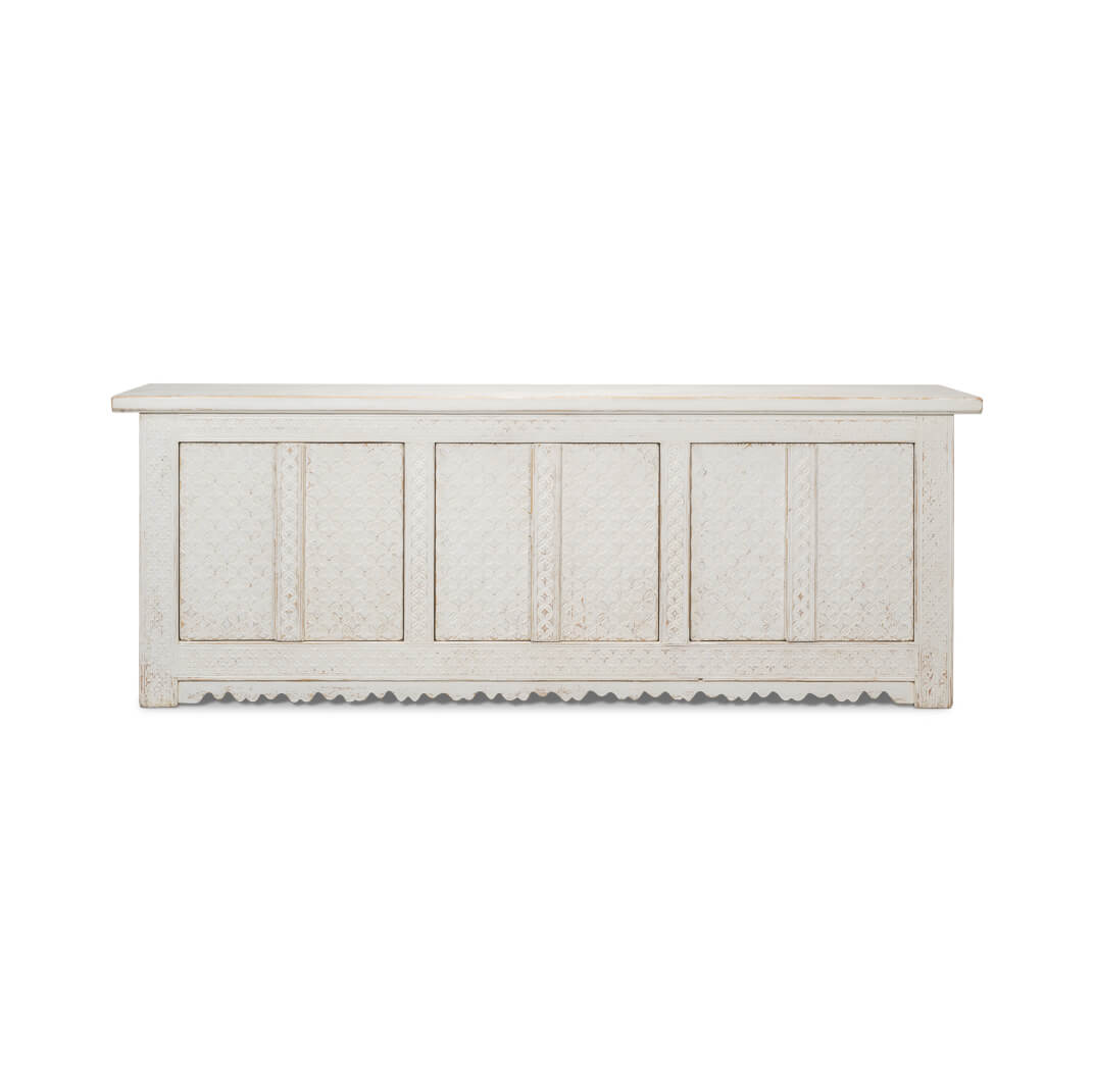 Whitewash Painted Moroccan Sideboard - English Georgian America