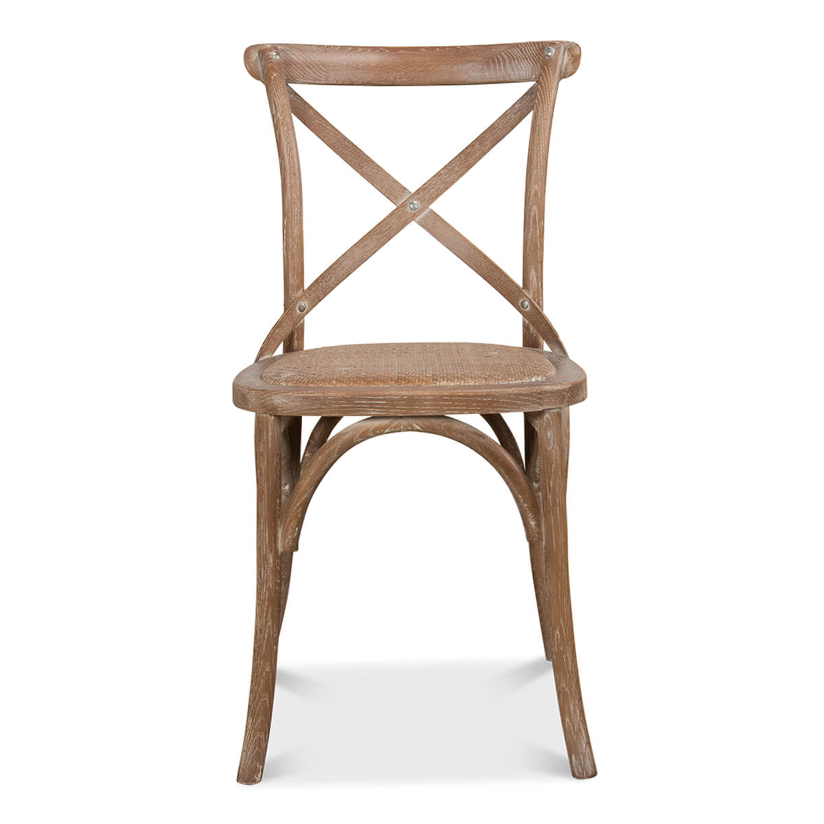 Whitewashed Oak Bistro Dining Chair - English Georgian America