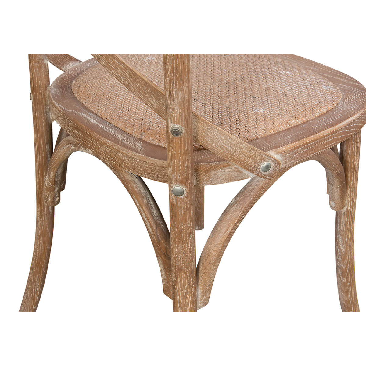 Whitewashed Oak Bistro Dining Chair - English Georgian America