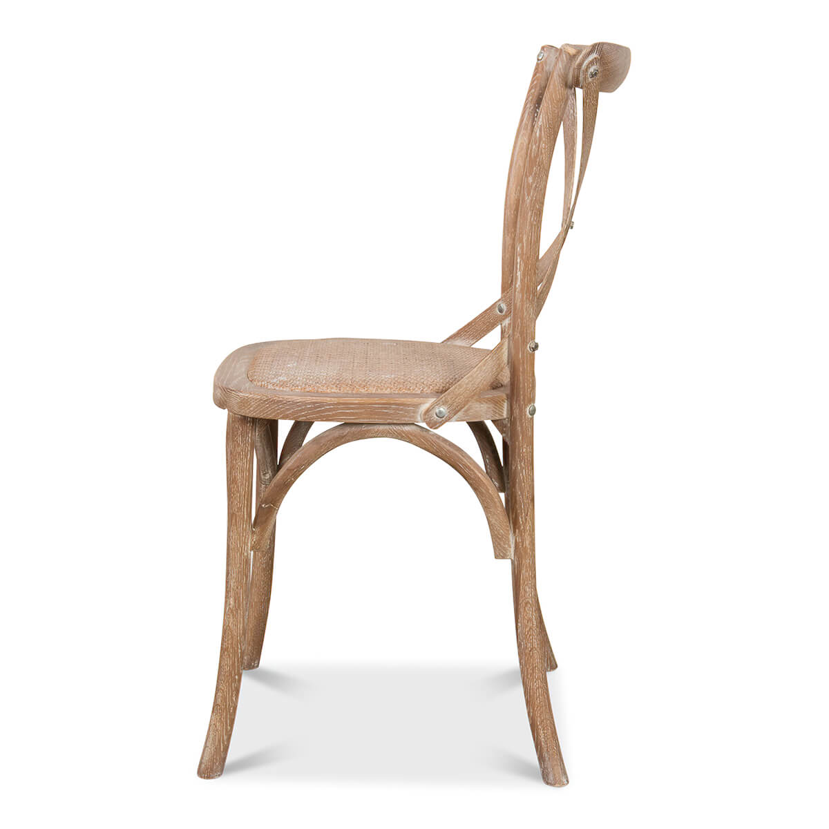 Whitewashed Oak Bistro Dining Chair - English Georgian America