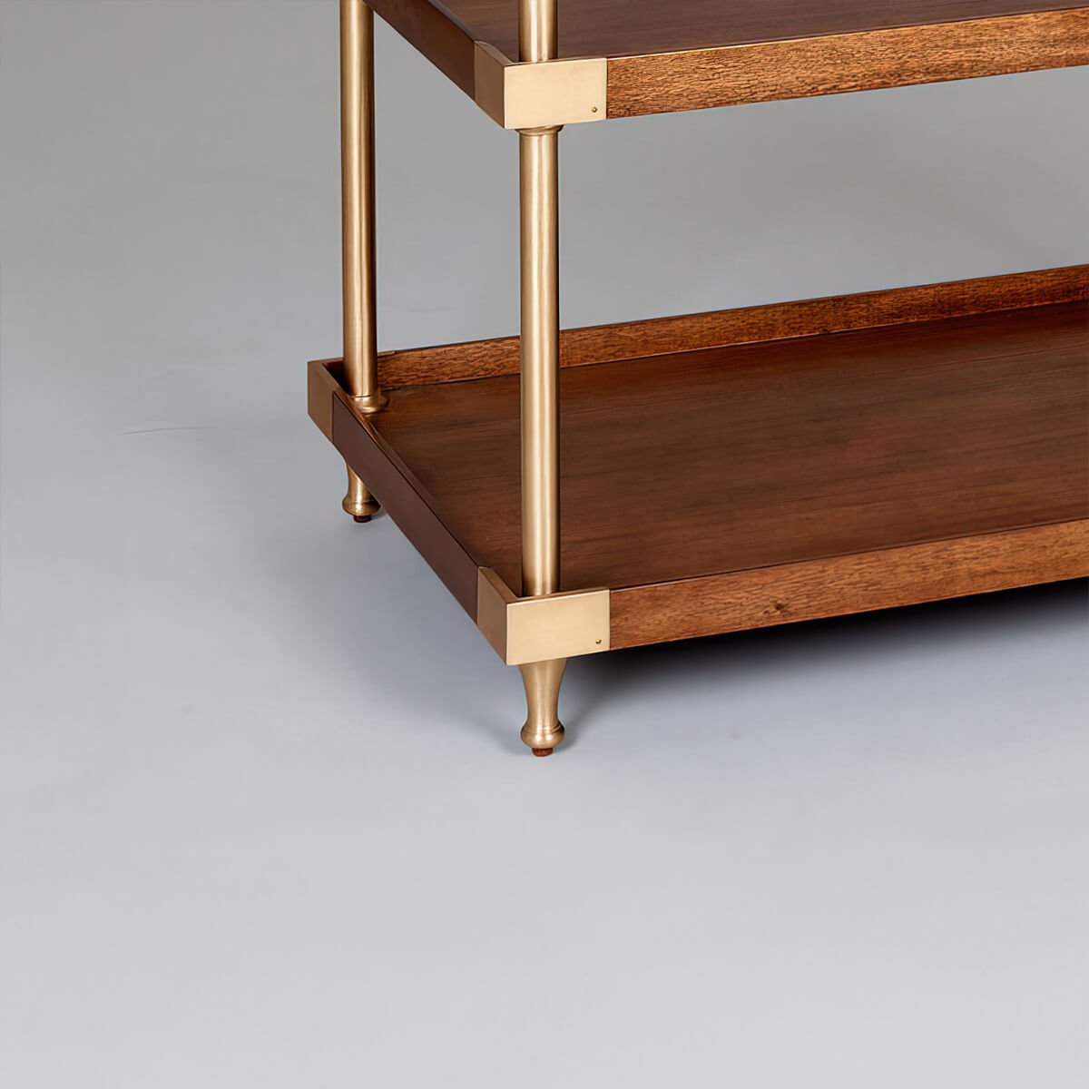 Wide Modern Campaign Style Etagere - English Georgian America