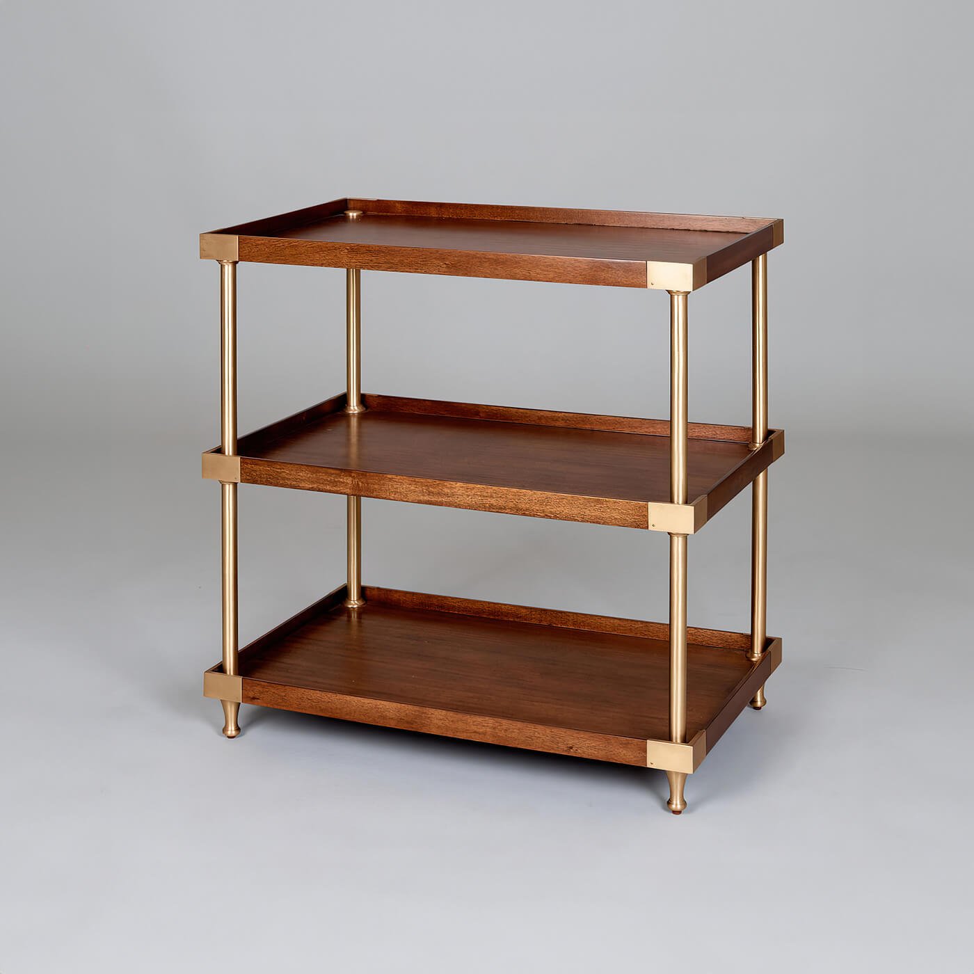 Wide Modern Campaign Style Etagere - English Georgian America