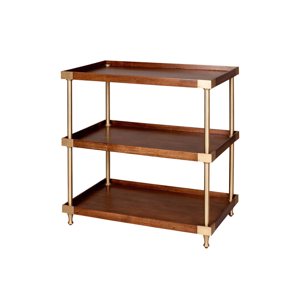 Wide Modern Campaign Style Etagere - English Georgian America