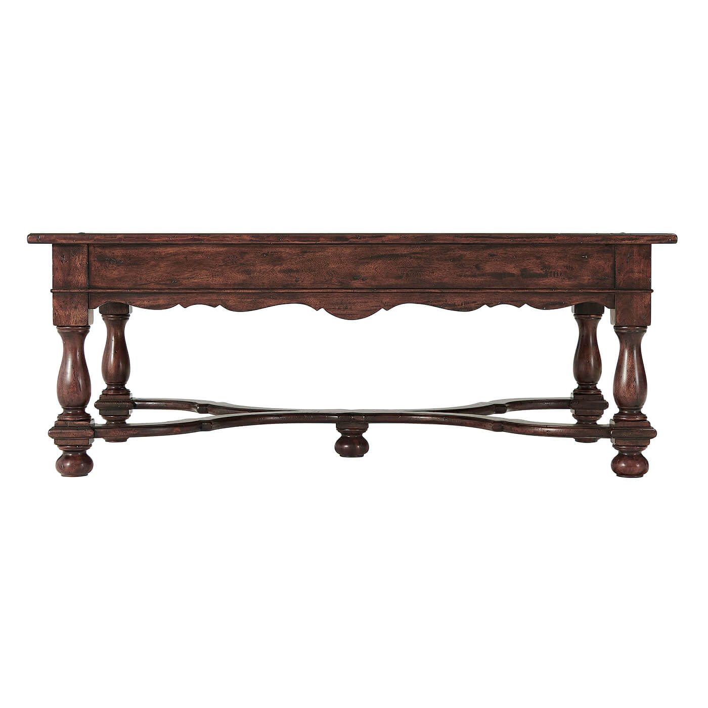 William and Mary Antiqued Coffee Table - English Georgian America