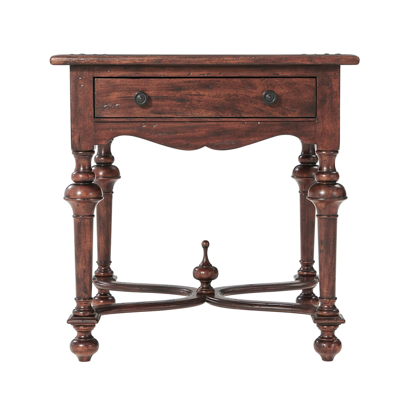 William and Mary Antiqued End Table - English Georgian America