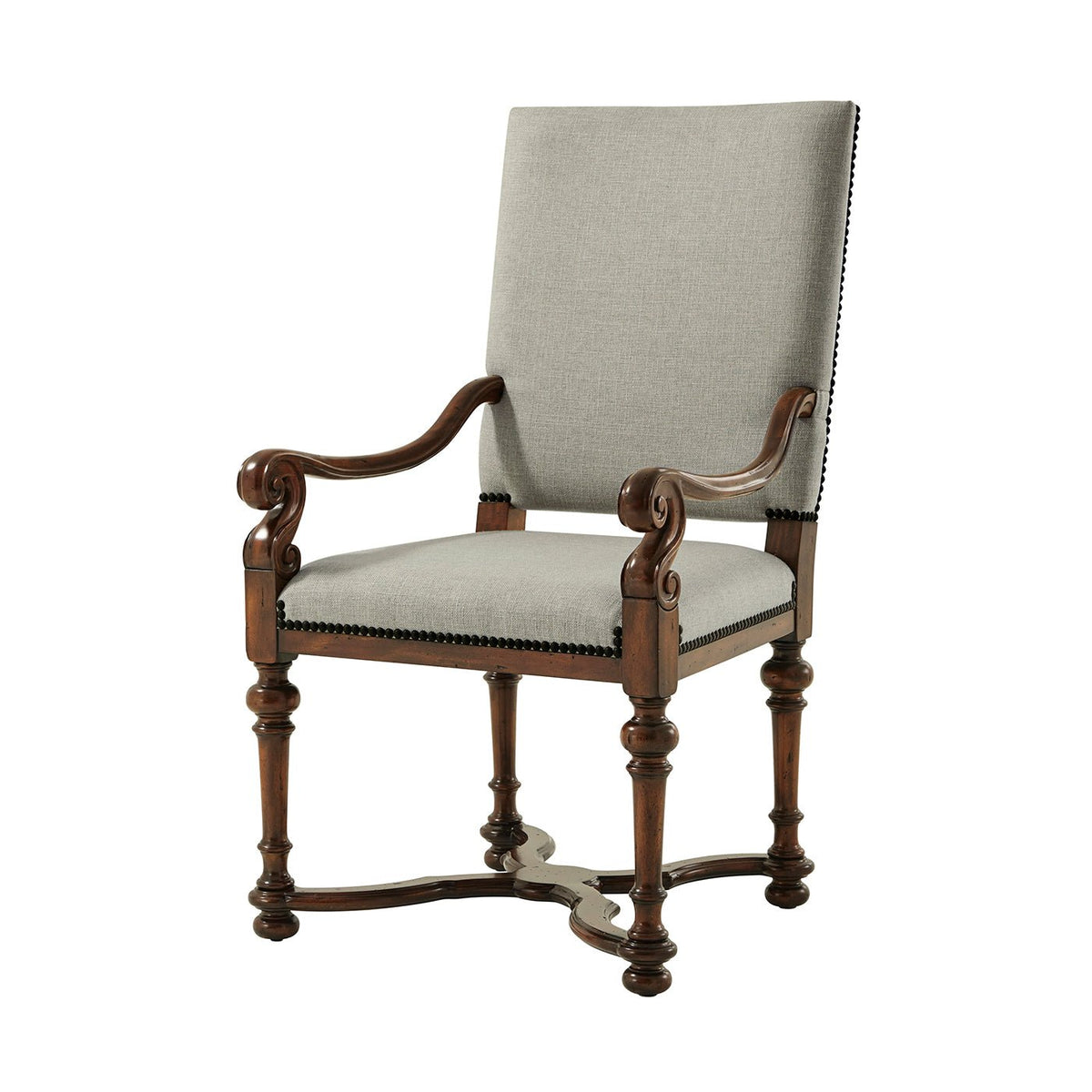 William and Mary Upholstered Armchair - English Georgian America