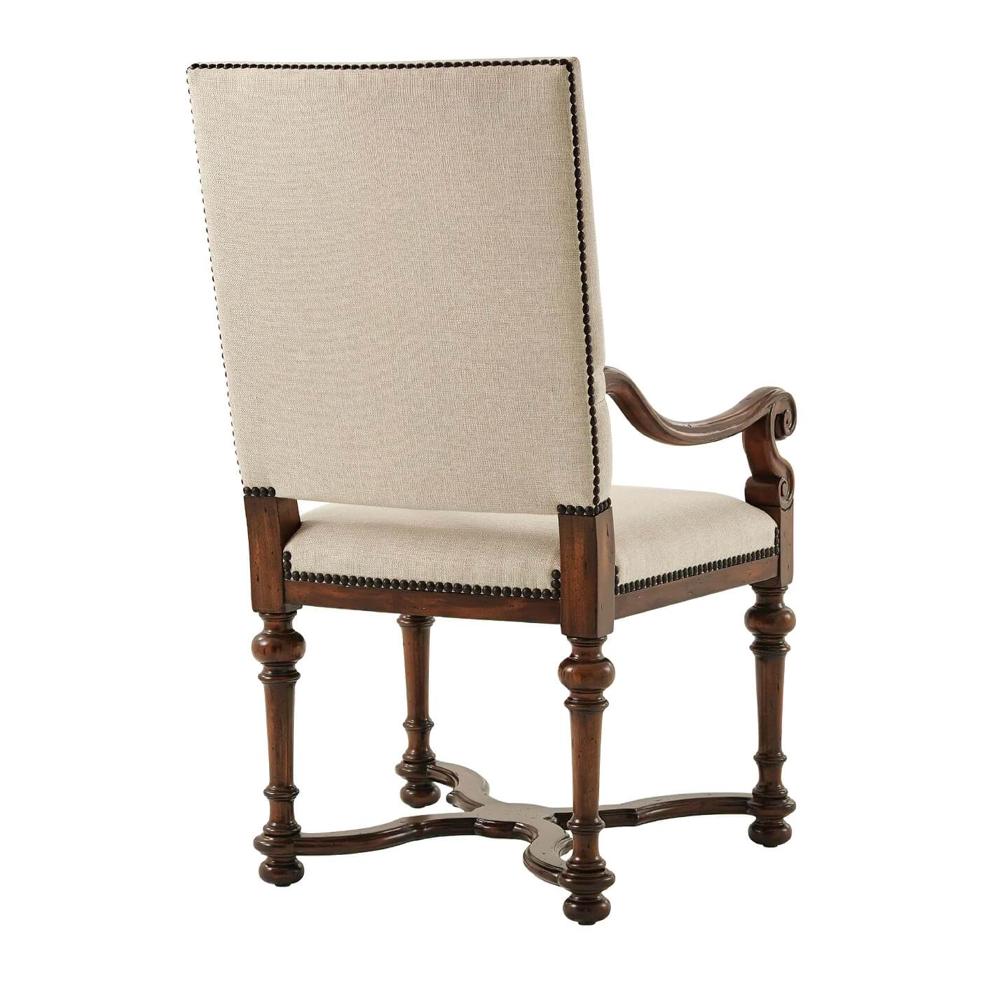 William and Mary Upholstered Armchair - English Georgian America