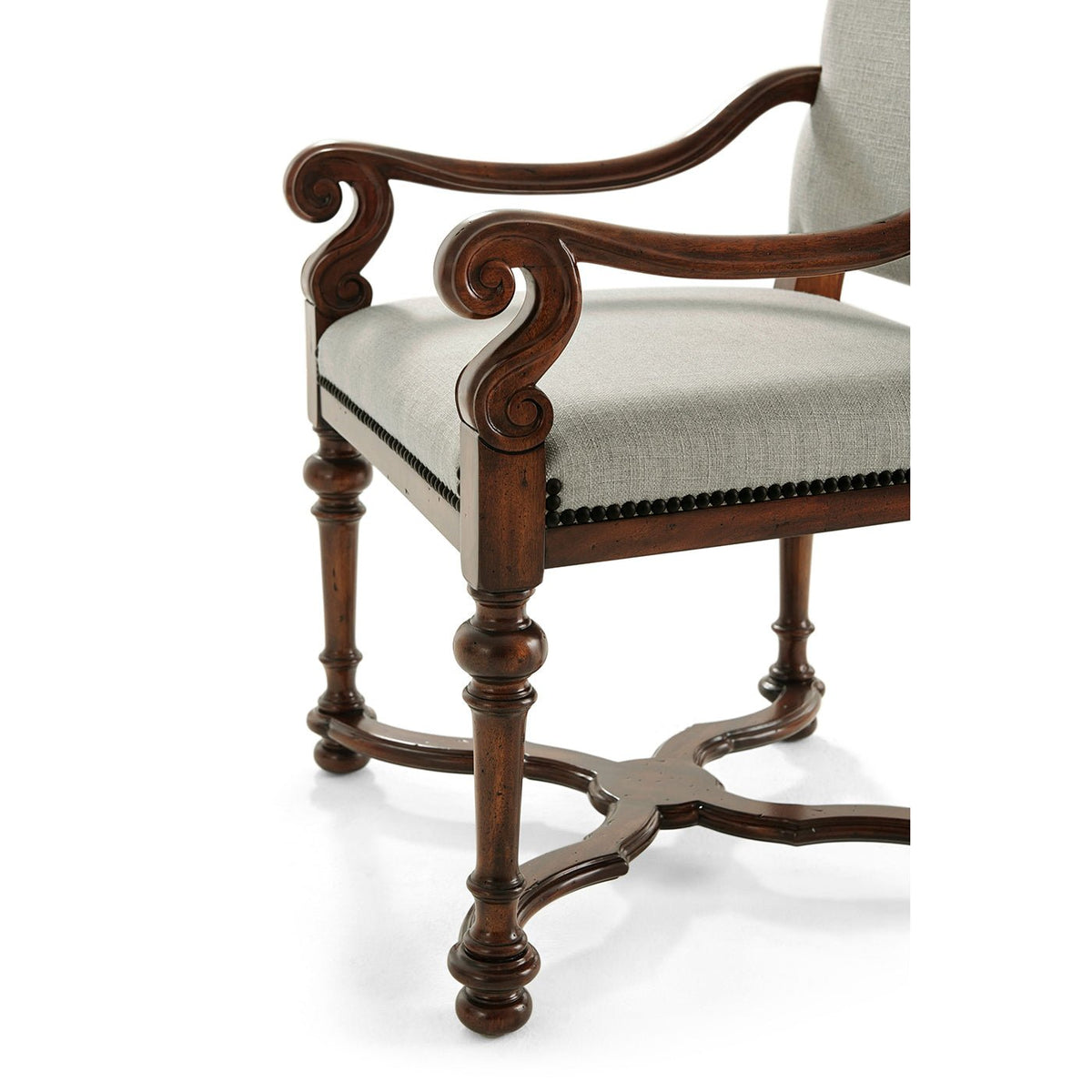 William and Mary Upholstered Armchair - English Georgian America
