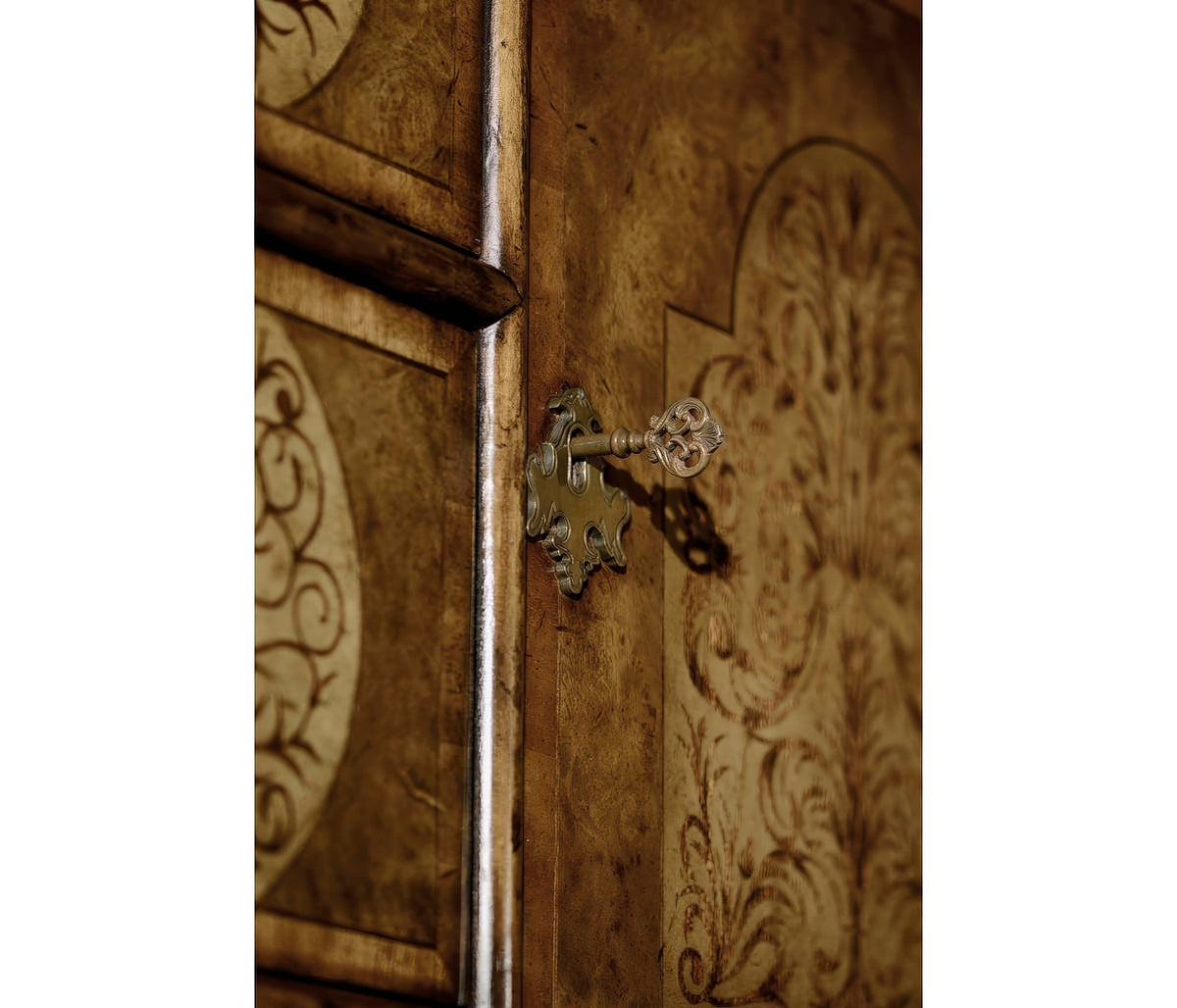 William &amp; Mary Marquetry Cabinet on Chest - English Georgian America