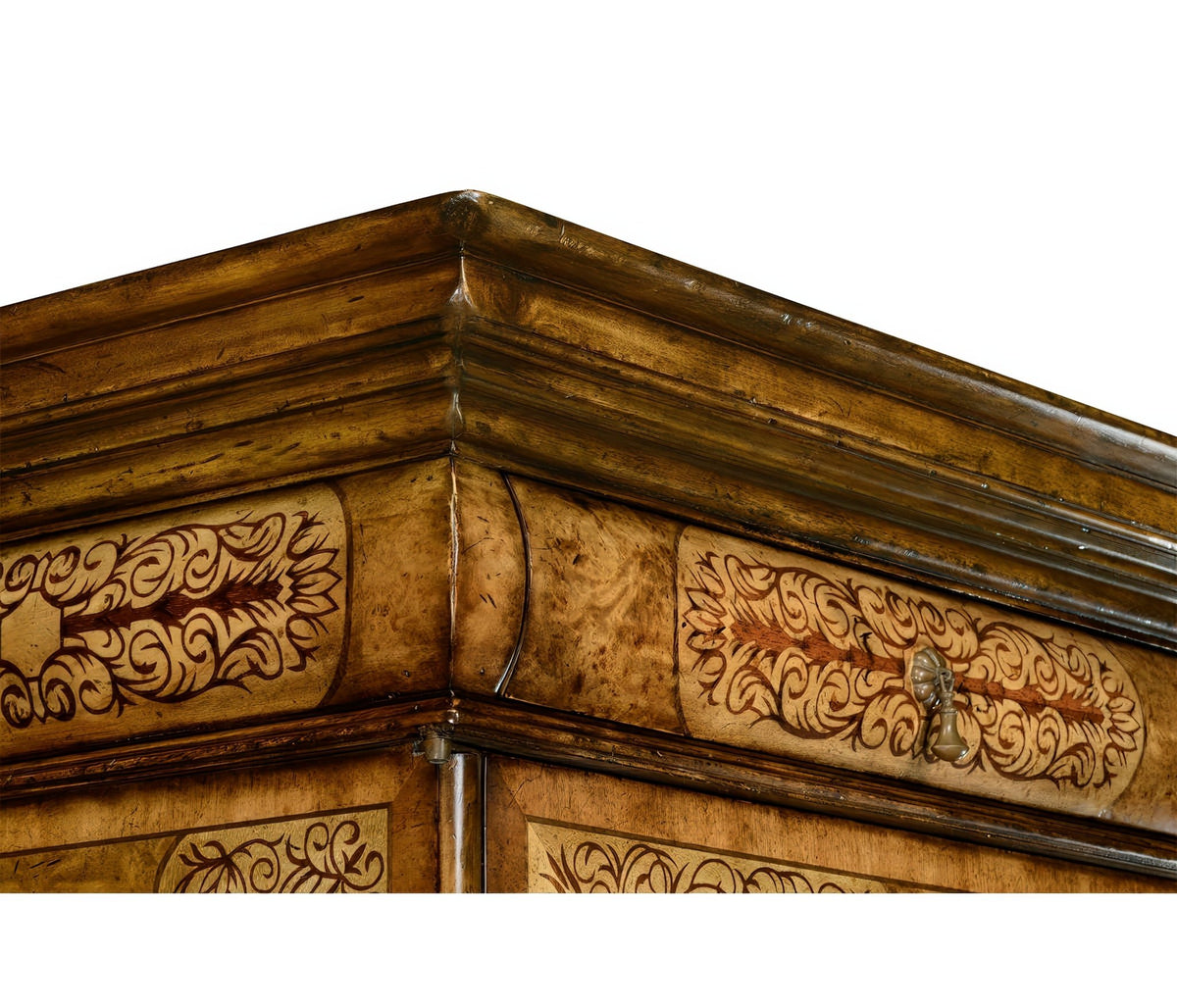 William &amp; Mary Marquetry Cabinet on Chest - English Georgian America