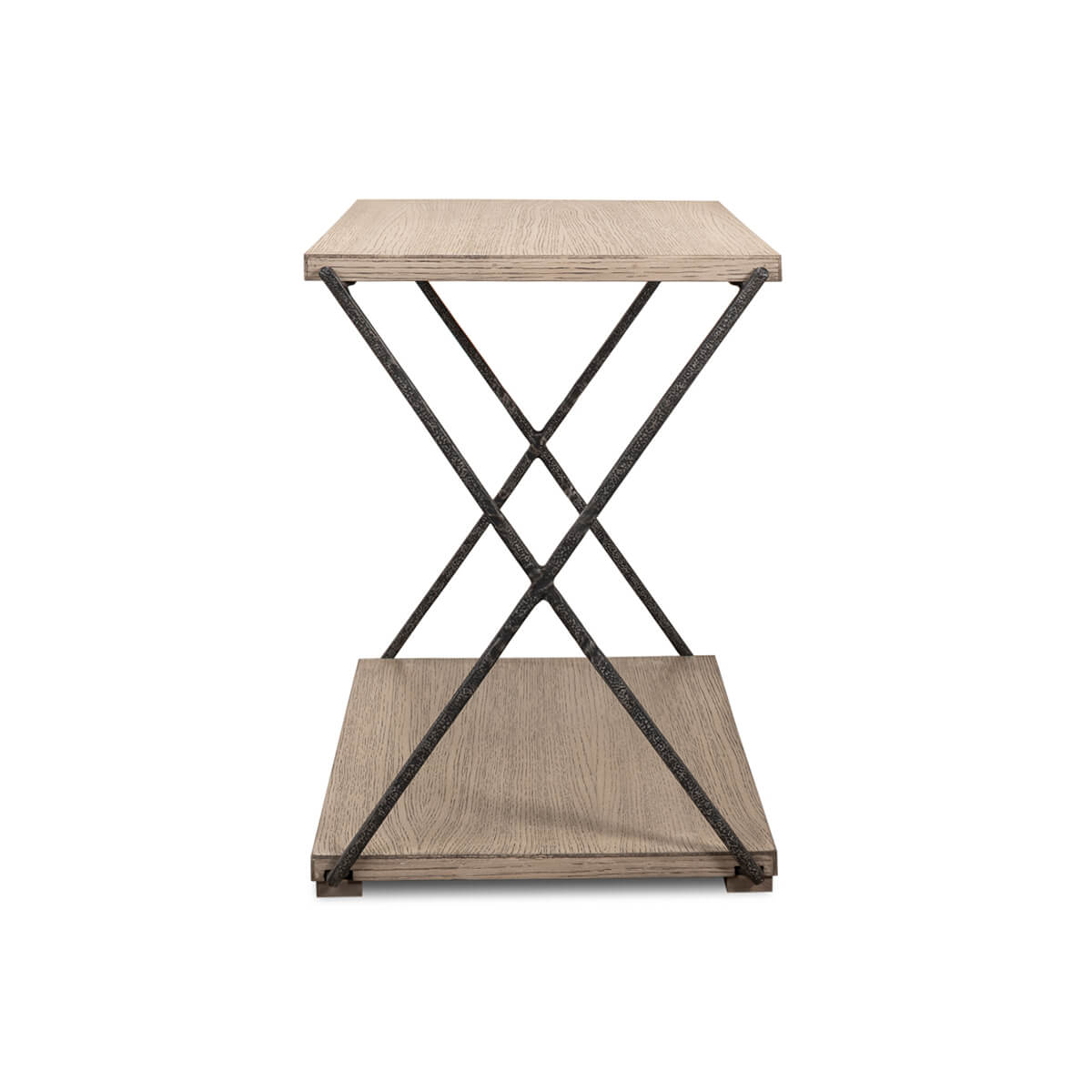 X Frame Industrial Side Table - English Georgian America