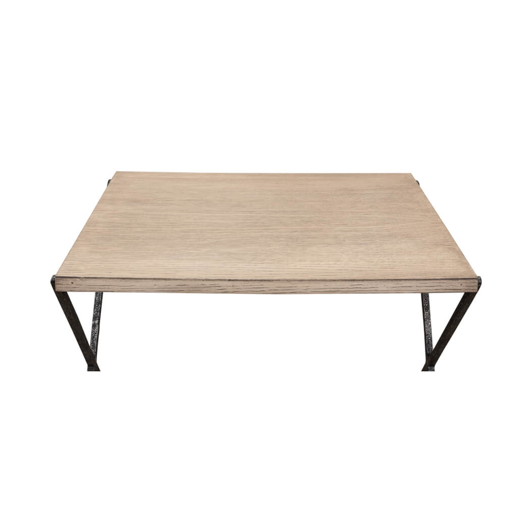 X Frame Industrial Side Table - English Georgian America