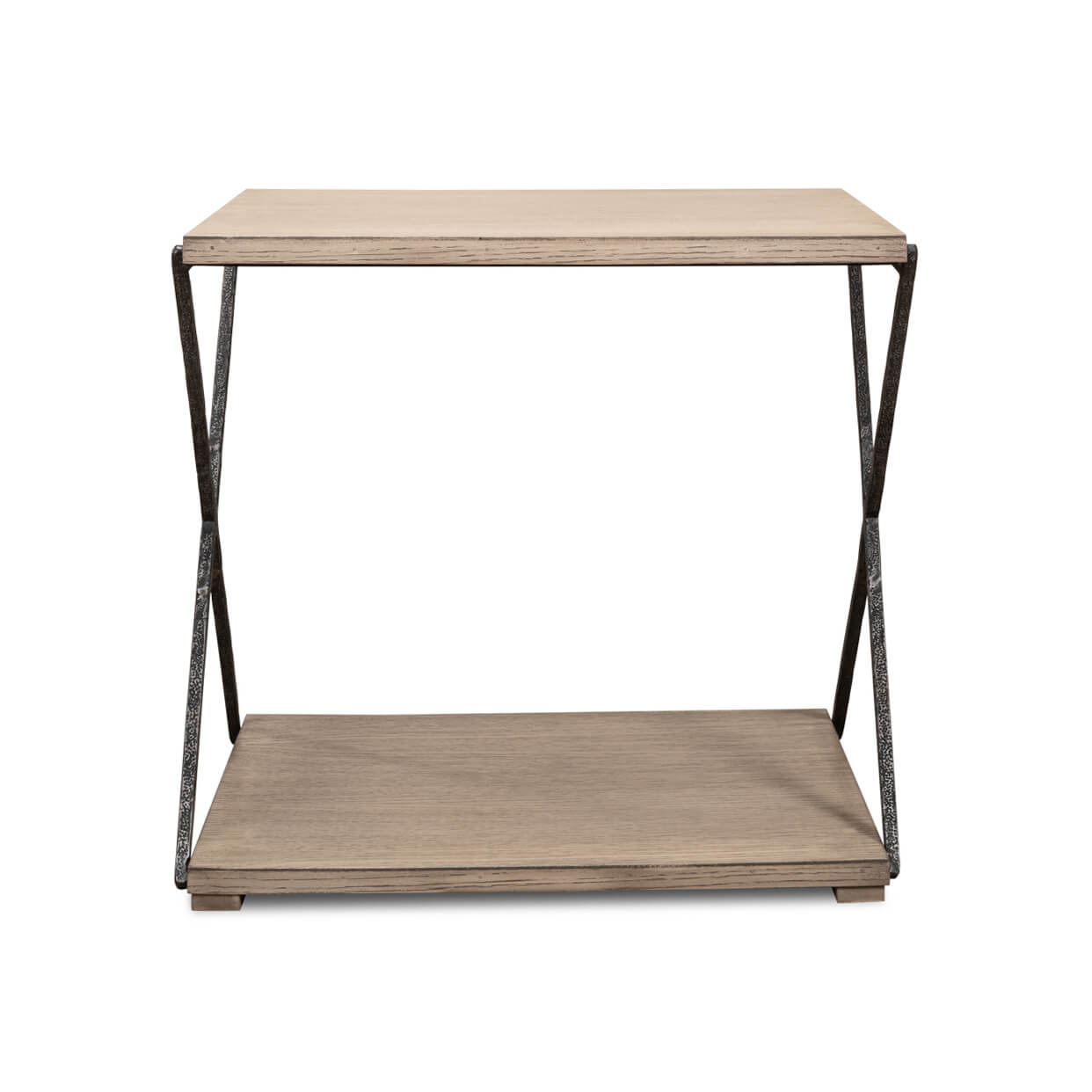 X Frame Industrial Side Table - English Georgian America