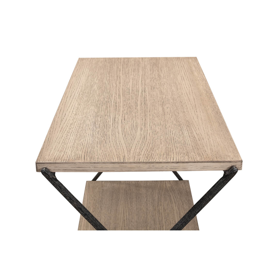 X Frame Industrial Side Table - English Georgian America