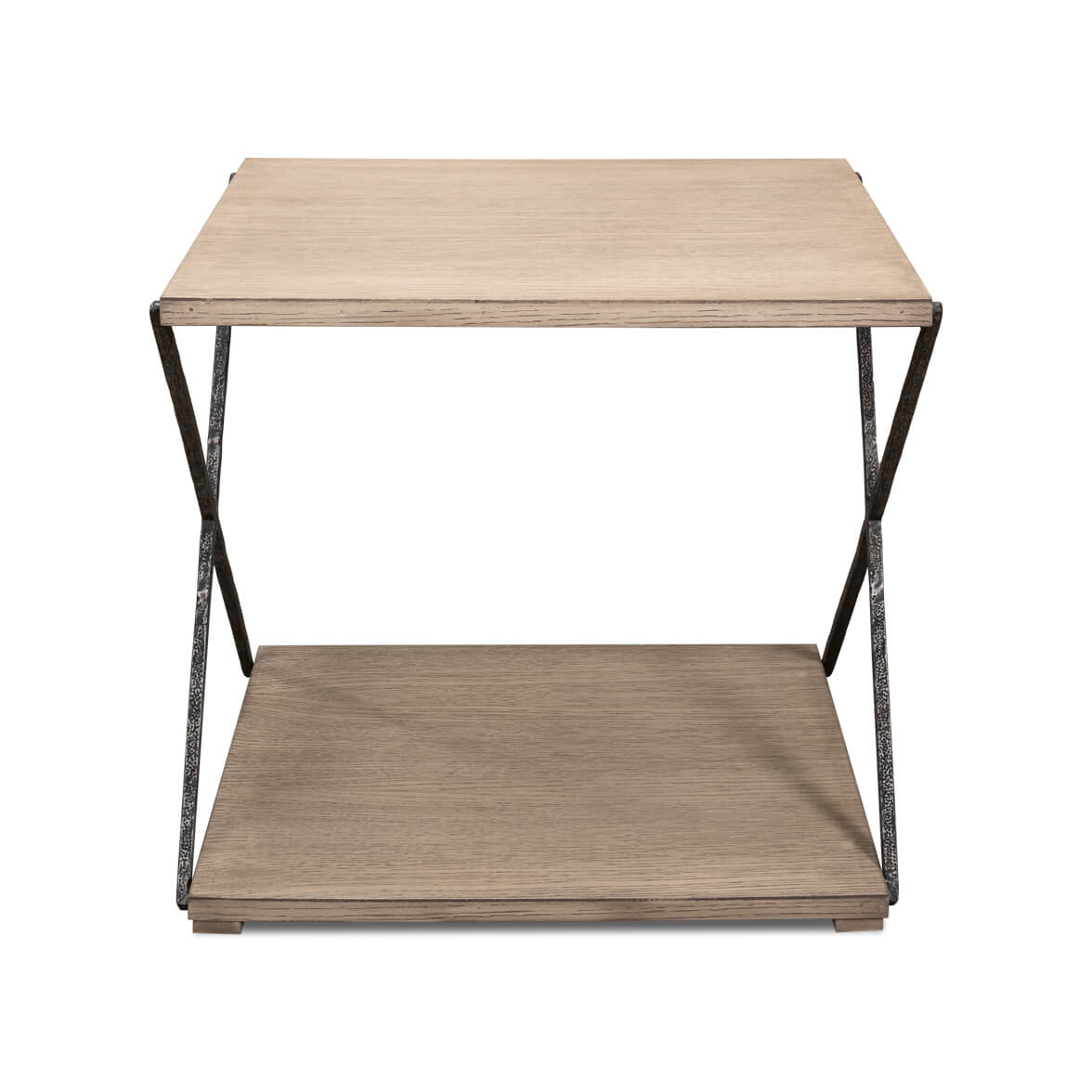 X Frame Industrial Side Table - English Georgian America