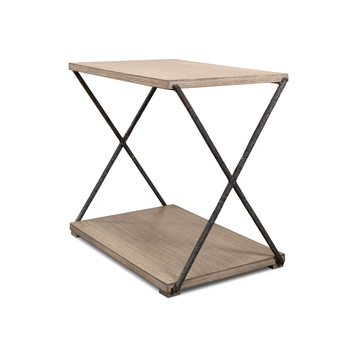 X Frame Industrial Side Table - English Georgian America