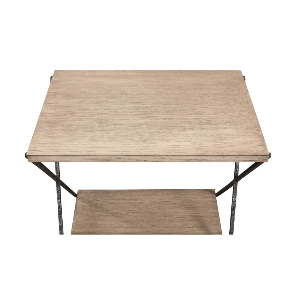 X Frame Industrial Side Table - English Georgian America
