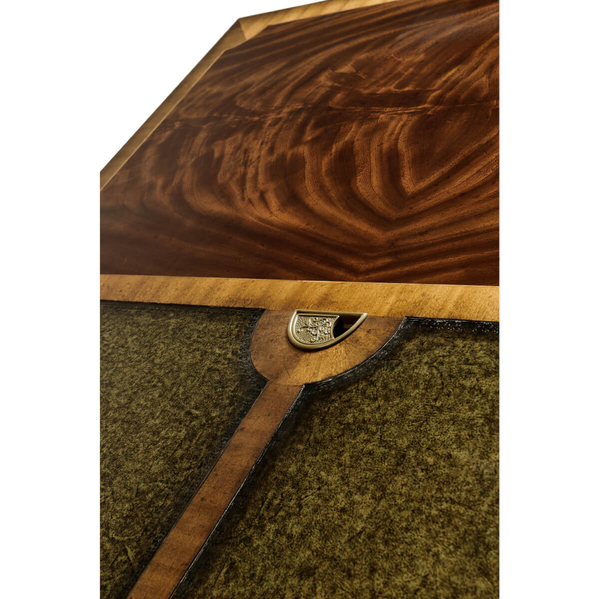 Georgian Style Mahogany Leather Top Partners Desk - English Georgian America