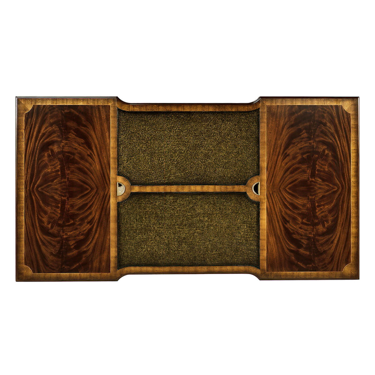 Georgian Style Mahogany Leather Top Partners Desk - English Georgian America