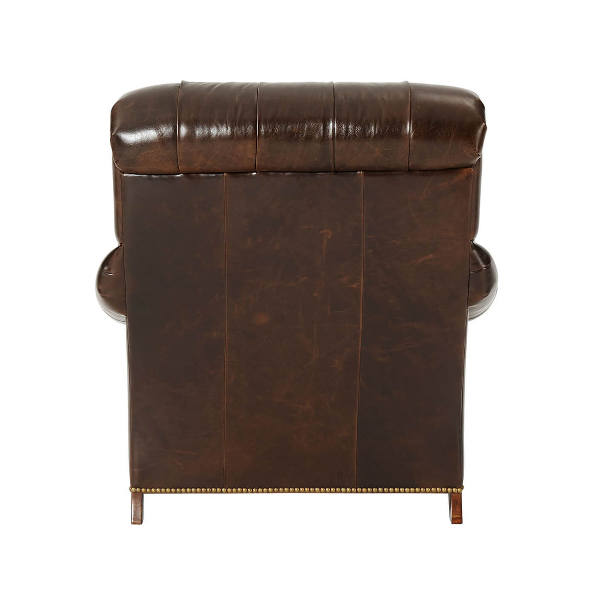 Leather Upholstered Club Chair - English Georgian America