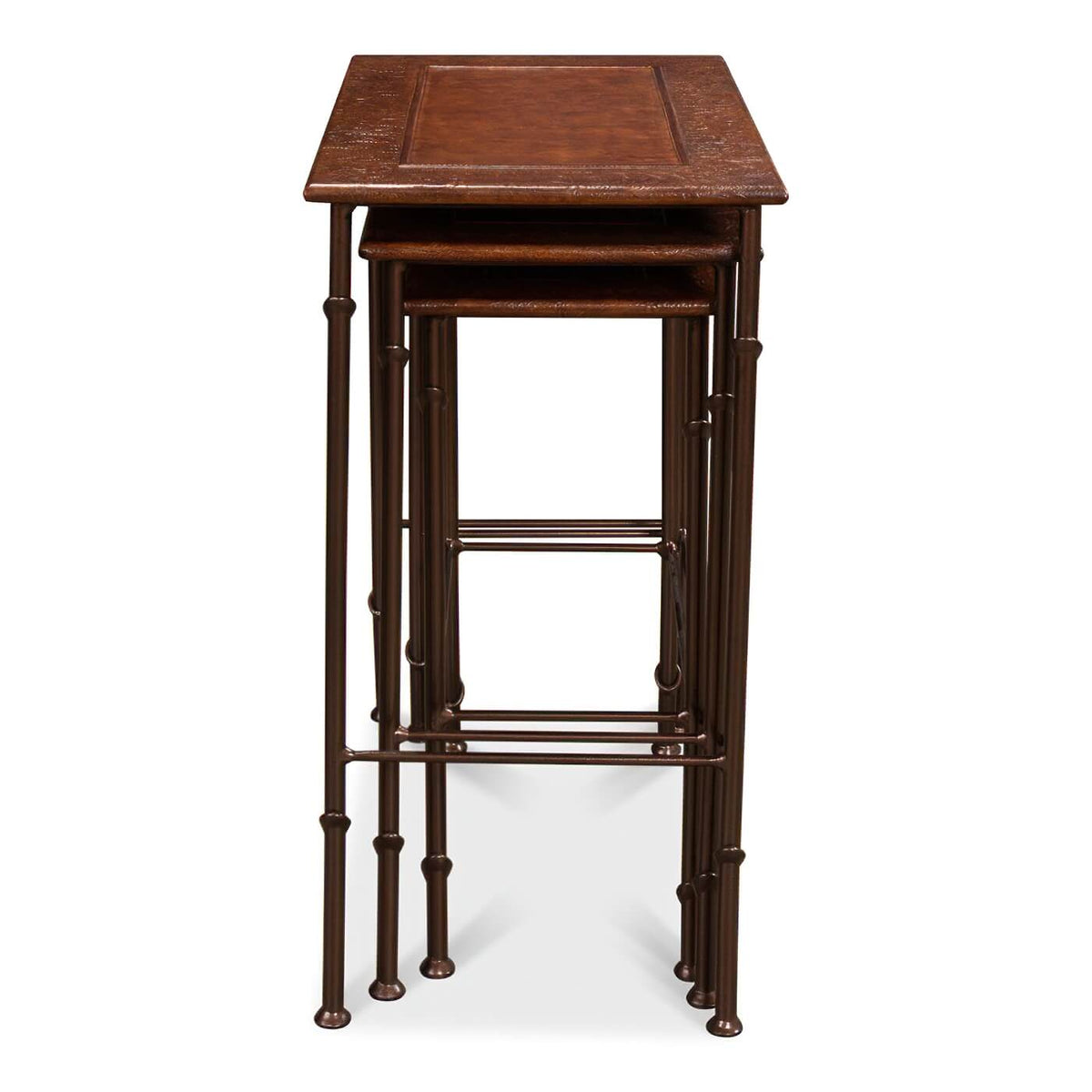 Modern Leather - Top Nesting Tables - English Georgian America