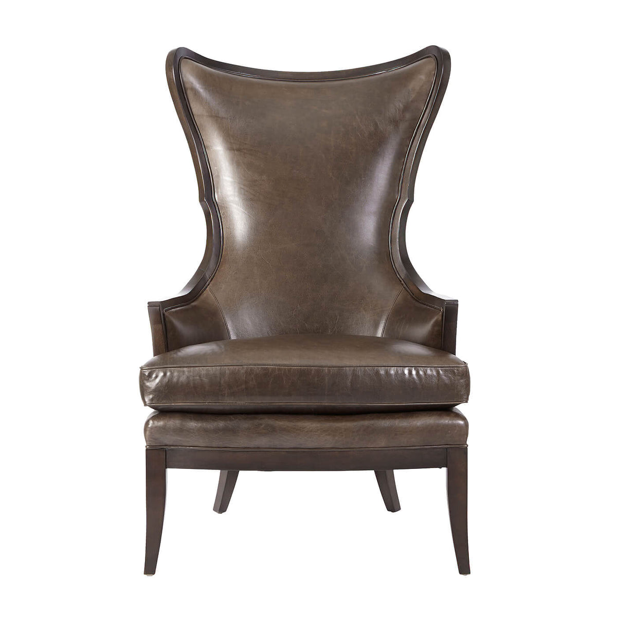 Modern Upholstered Wingback Chair - English Georgian America
