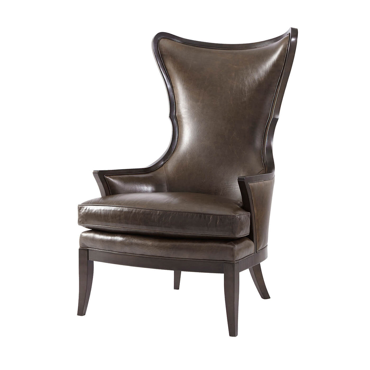 Modern Upholstered Wingback Chair - English Georgian America