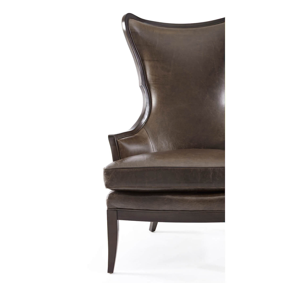 Modern Upholstered Wingback Chair - English Georgian America