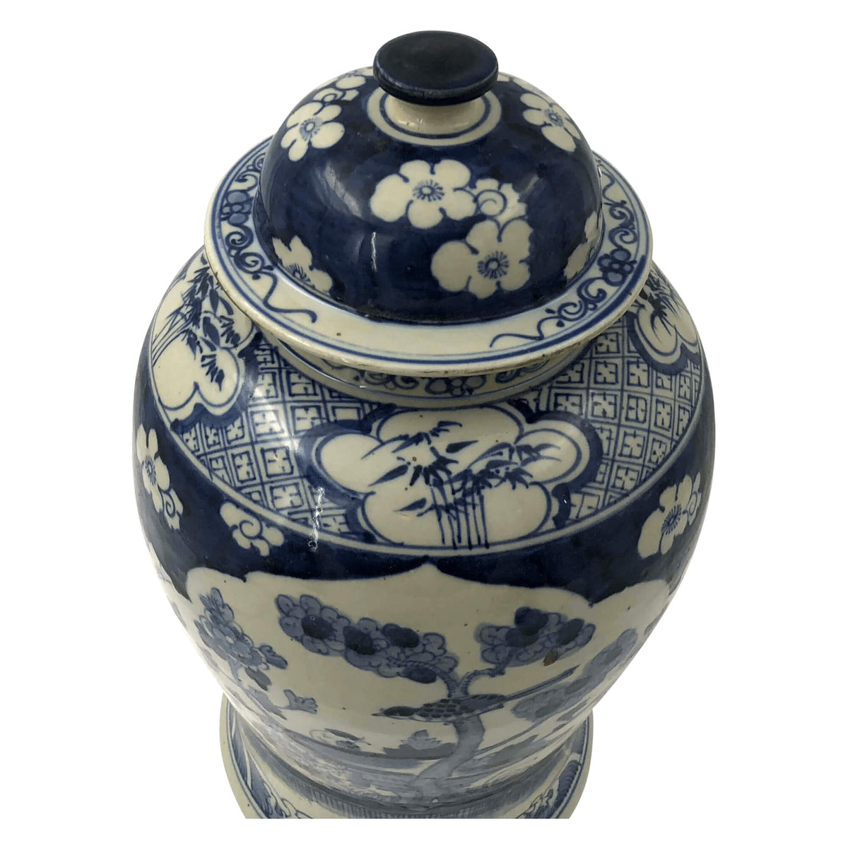 Pair of Chinese Export Blossom Ginger Jars - English Georgian America