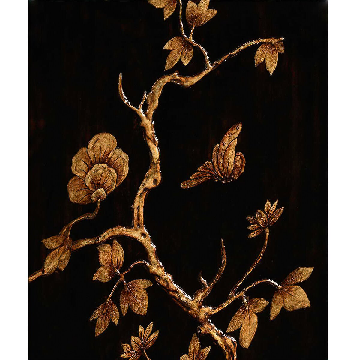 Queen Anne Style Walnut Secretary Bookcase – Chinoiserie &amp; Mirror Doors - English Georgian America