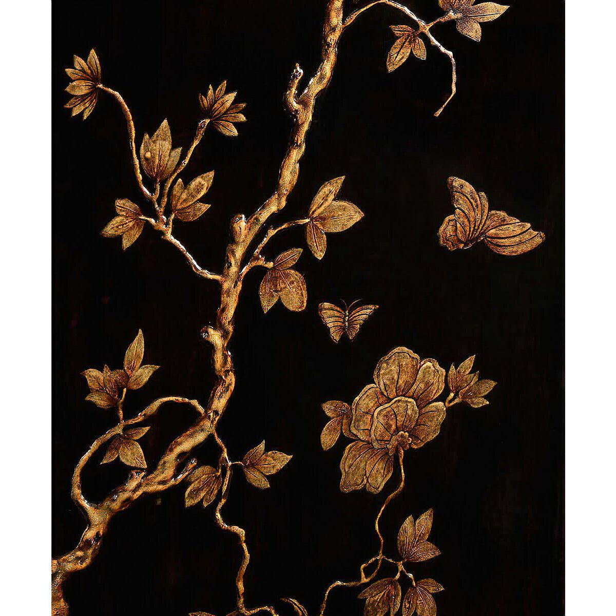 Queen Anne Style Walnut Secretary Bookcase – Chinoiserie &amp; Mirror Doors - English Georgian America