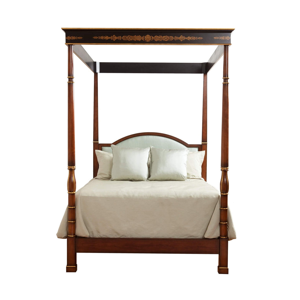 Cal King Regency poster bed with elegant canopy design