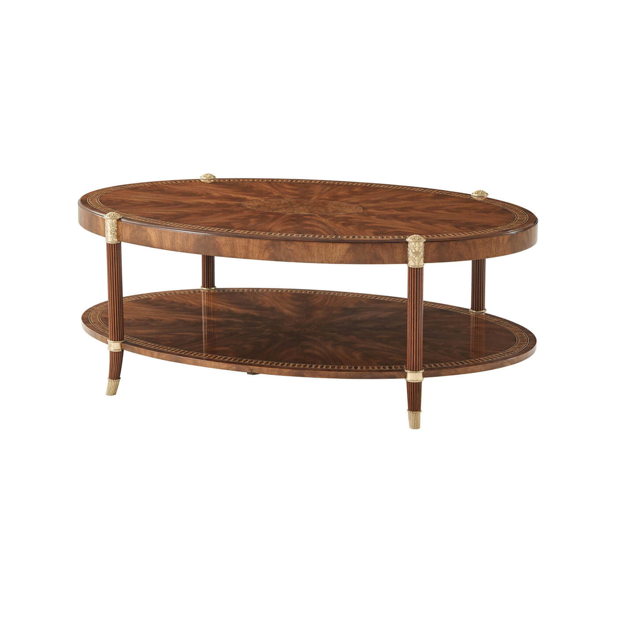 Regency Style Oval Coffee Table - English Georgian America